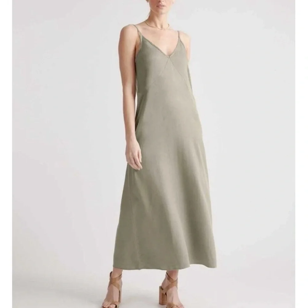 QUINCE Women's Vintage Wash Tencel Slip Maxi Dress